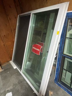 Milgard Sliding Glass Window White Frame