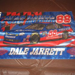 NEW Vintage NASCAR Dale Jarrett Pure Power #88 42"x28” Flag Banner Ford Quality Care