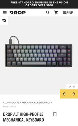 Drop Alt High-Profile Keyboard - New - Sealed