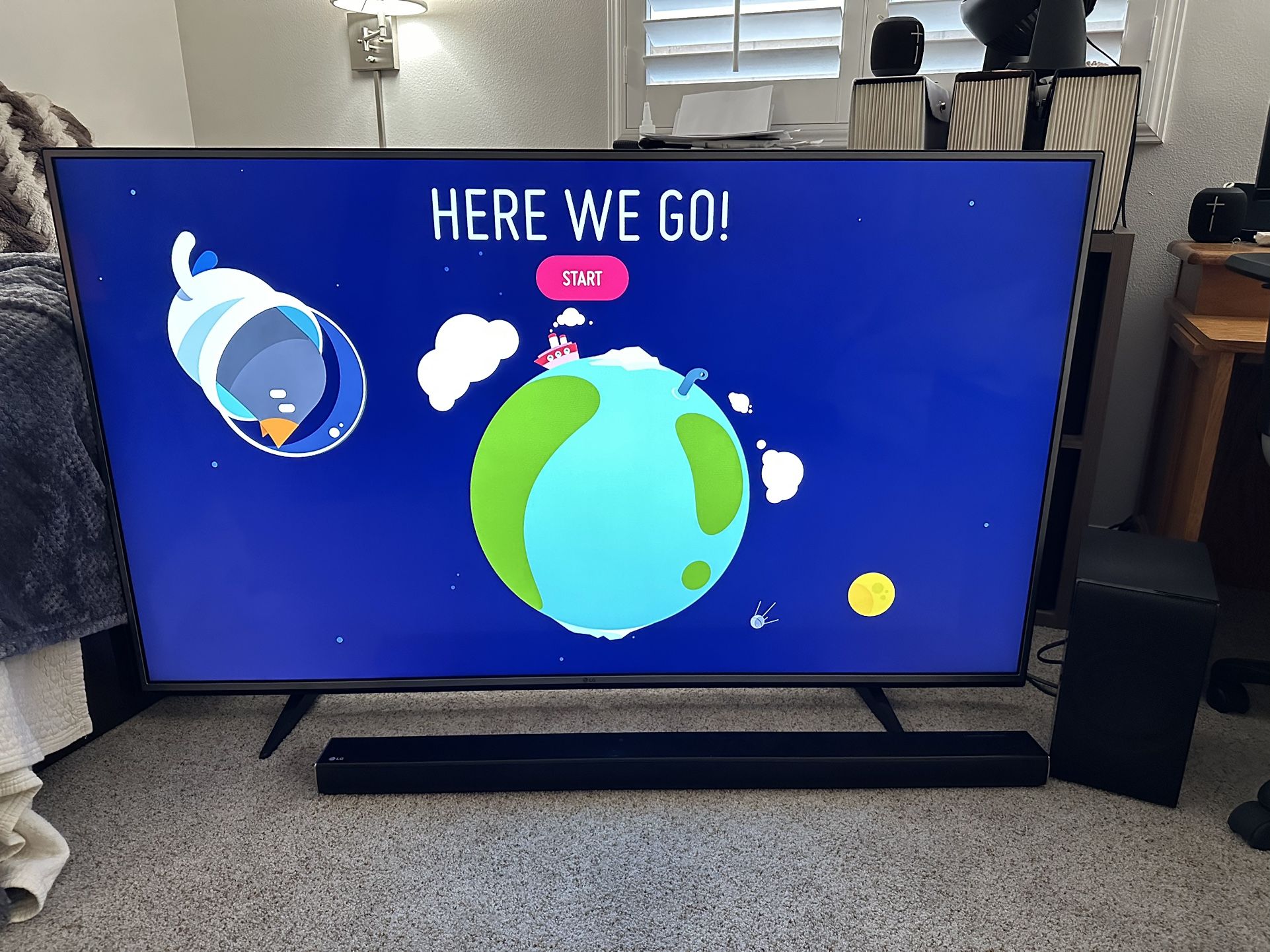 65” LED LCD LG Tv With Sound Bar And Sub