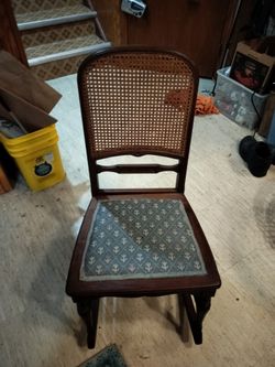 Vintage Cane Back Rocking Chair - $35