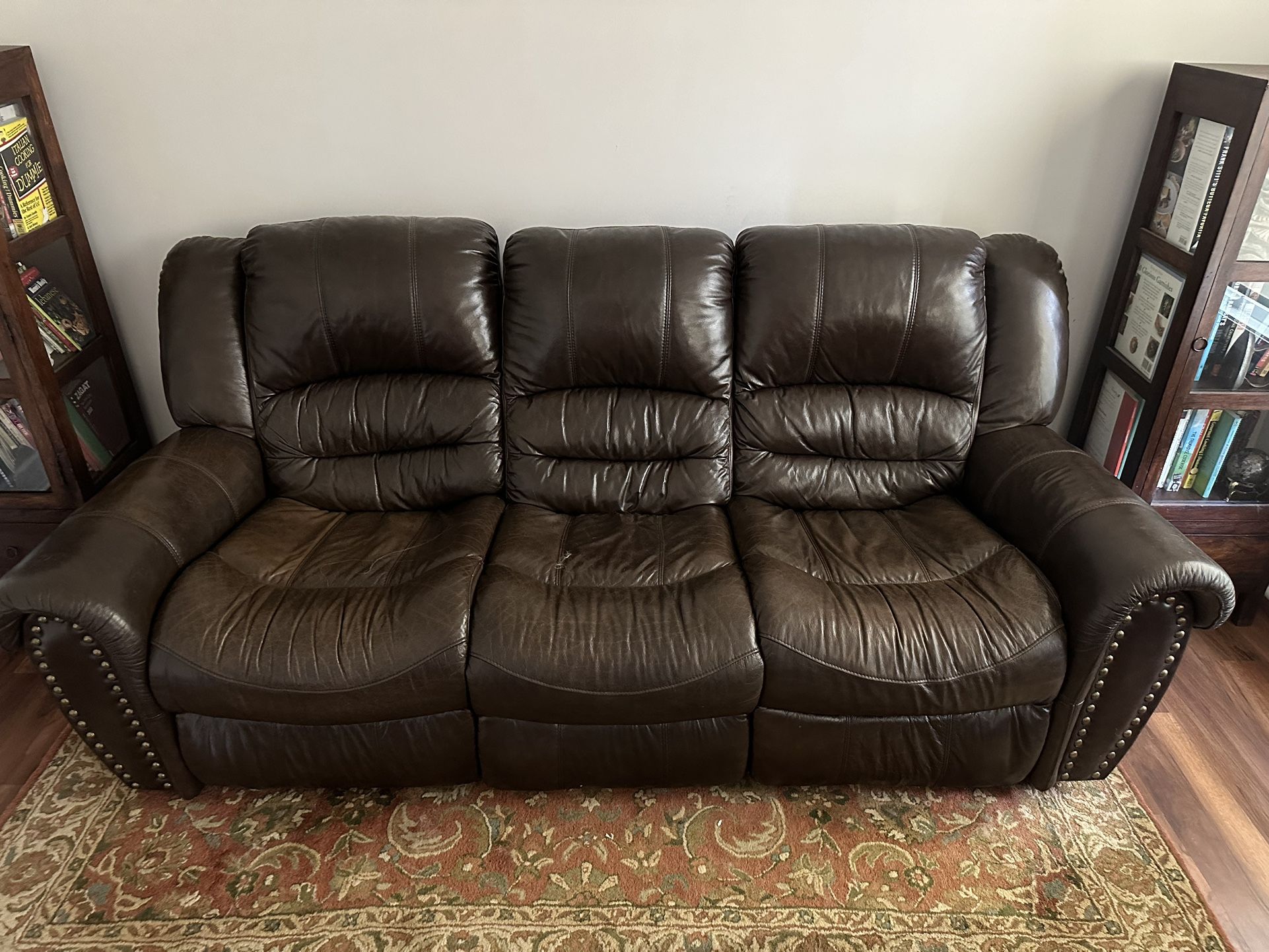 Leather Recliner Couch 