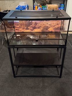Reptile enclosure with stand