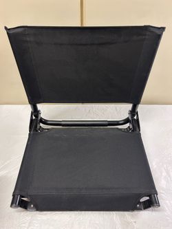 Strata Outdoor Gear Folding Stadium Seat, Black