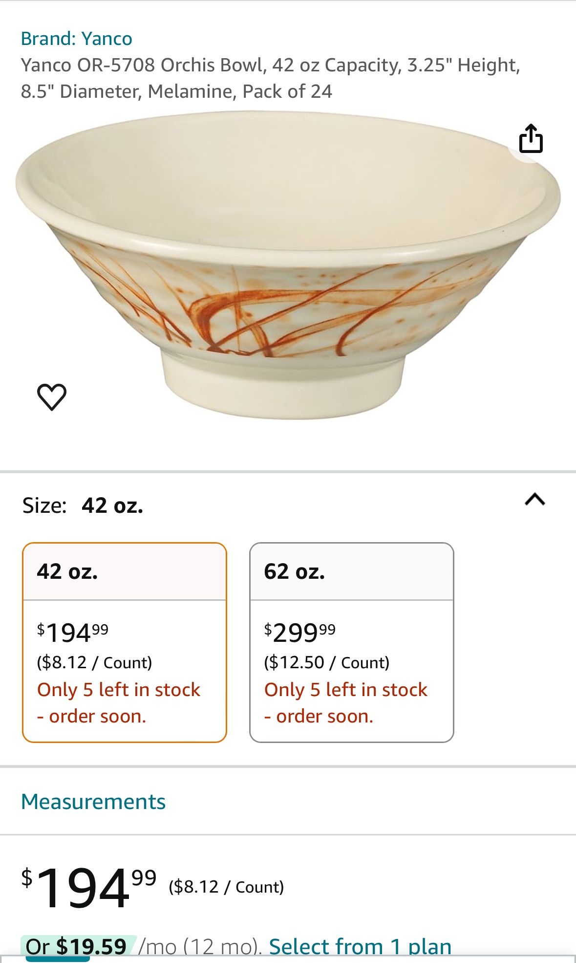 Yanco OR-5708 Orchis Soup Bowl 42 oz