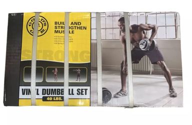 Gold’s Gym 40lb Vinyl Dumbbell Set - IN HAND