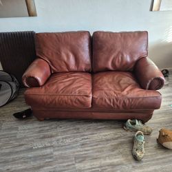 All American leather love seat