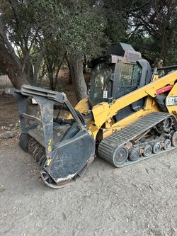 Skid steer loader tractor 🚜 Tree 🌲 mulcher machine#wood shredder chipper rotary cutter brush