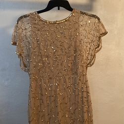 Gold & Nude Dress- SMALL