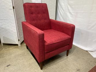 NOBLE HOUSE Melvin Red Fabric Push-Back Recliner