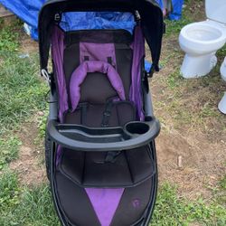 Purple And Black Baby stroller