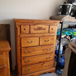 Solid Wood Dresser w/ Mirror + Chest of Drawers – $400
Timeless Quality – Built to Last