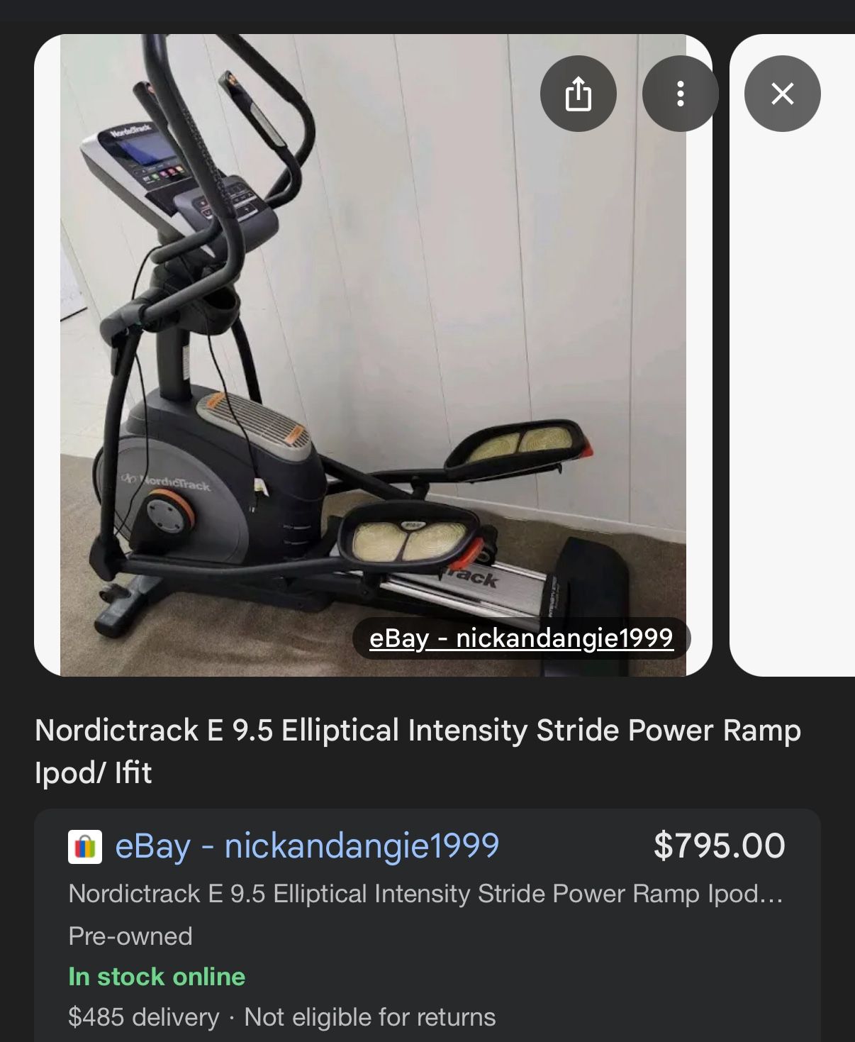 Nordictrack Elliptical Target Toning Elite 20 Stride
