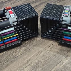 Power blocks dumbell set 90 lbs