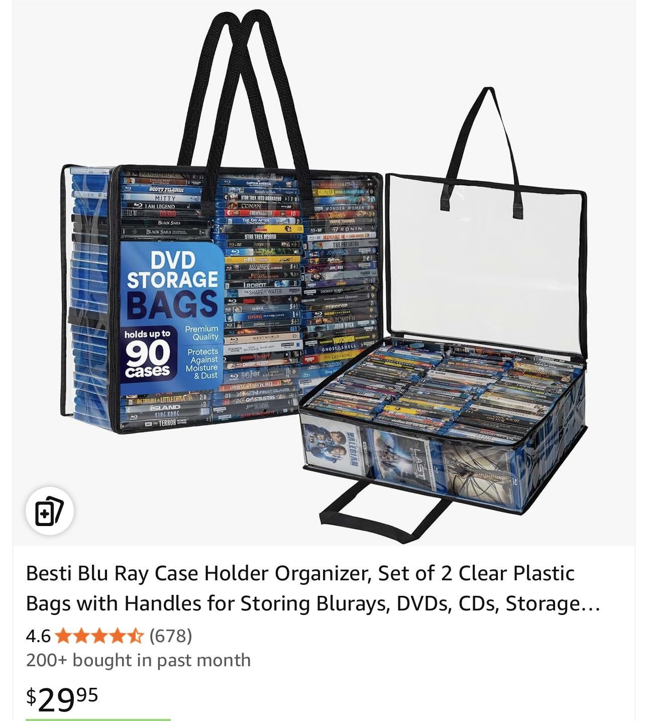 DVD Blu Ray Storage Carry Bag