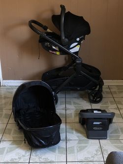 LIKE NEW GRACO MODES NEST TRAVEL SYSTEM STROLLER CAR SEAT AND BASSINET 3 IN 1