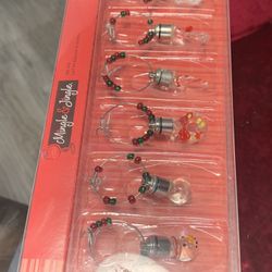 HOLIDAY CRYSTAL WINE BOTTLE CHARMS