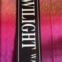 Metal twilight road sign from Forks, Washington