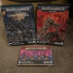 Warhammer 40K & Age of Sigmar Lot – Combat Patrol, Heldrake, Blue Horrors “Read Description”