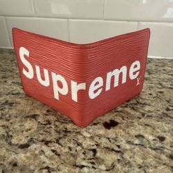 Louis Vuitton x Supreme Slender Wallet Epi Red