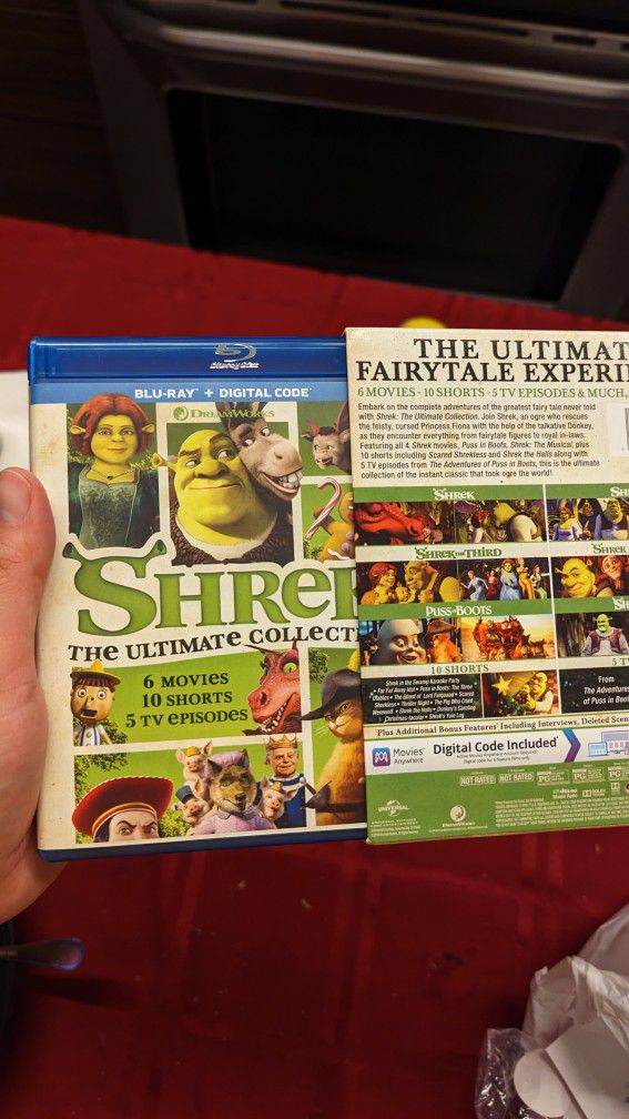 Shrek Collection, Puss In Boots 6 Movies Blu-ray, No Digital Code 