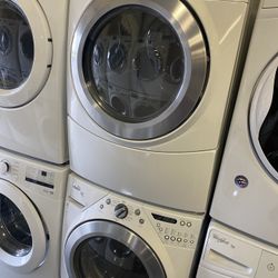 WHIRLPOOL WASHER AND DRYER ELECTRIC SET WORKS LIKE NEW FREE WARRANTY etc.