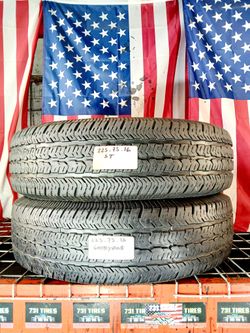 💰 Best deals are ca$h in person 2 USED TIRES P225/75R16 GOODYEAR WRANGLER HP 225 75 16