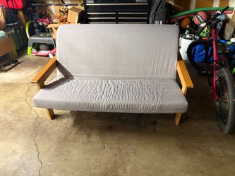 Wooden Futon with Mattress - Perfect for a student
