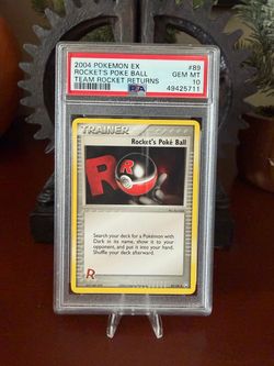 2004 POKEMON EX #89 ROCKET'S POKE BALL GEM MT PSA 10 TEAM ROCKET RETURNS NONHOLO