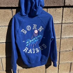 Born x Raised New Era Los Angeles Dodgers Blue  Hoodie Men's Size M RARE 2020