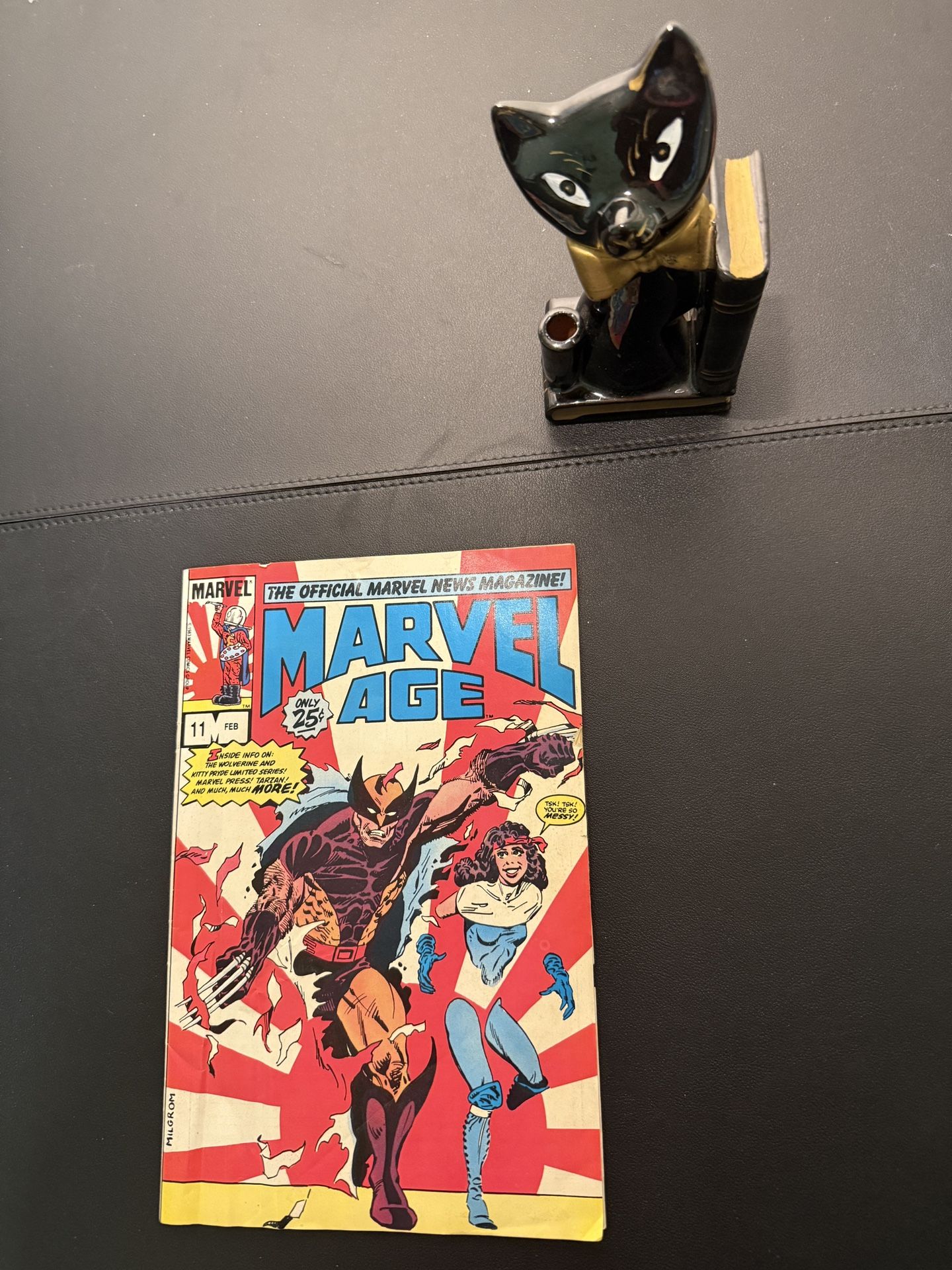 Marvel 1984 Marvel Age #11 News Magazine Comic Wolverine & Kitty Pryde, 7x10”