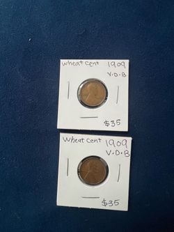 Wheat cent 1909 ( V.D.B ) 2 pieces