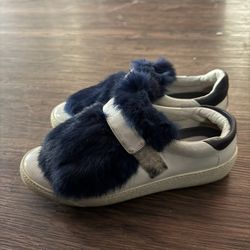 MONCLER Leather Fur Shoes - 7.5