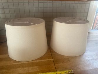 Off white lamp shades