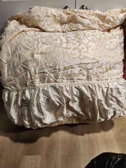 King comforter set with shams and bed skirt