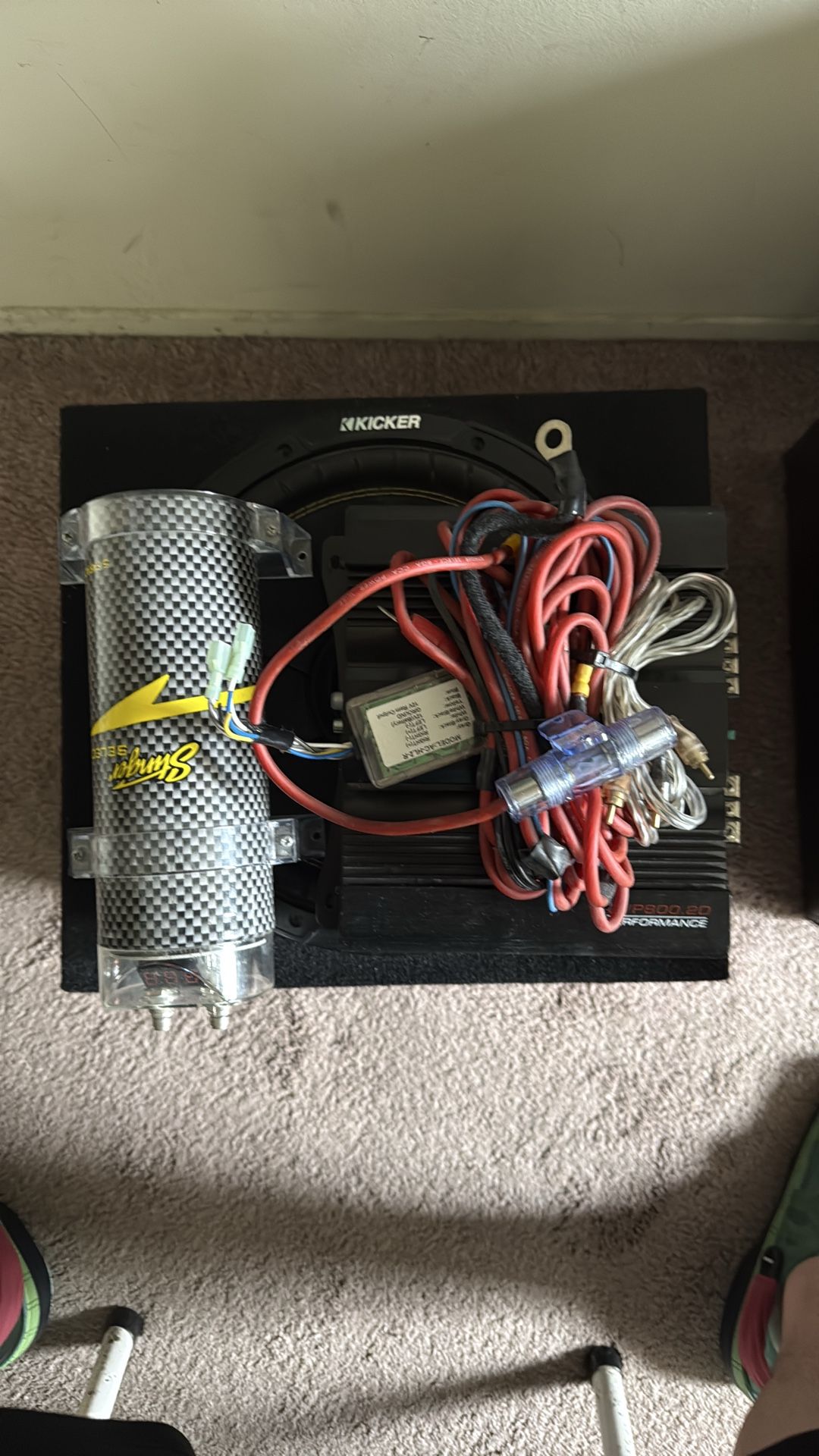 Car Audio Bundle – Subwoofer, Amp, Capacitor, Wiring Kit