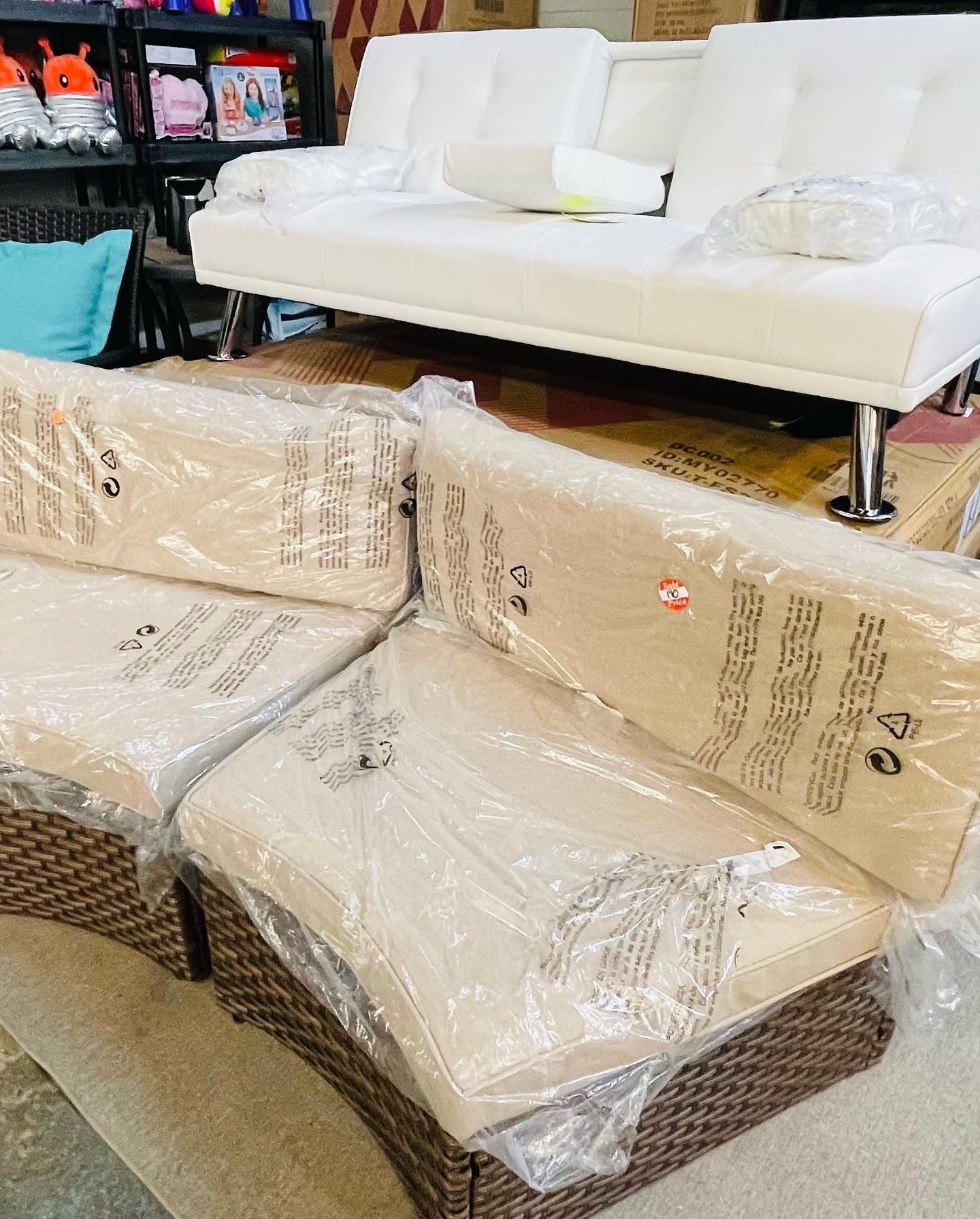 White Futon Sofa New