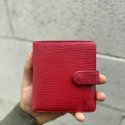 Vintage Louis Vuitton Red Epi Bigold Wallet