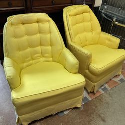 Vintage Pair Chairs 