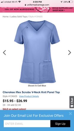 CHEROKEE IFLEX SCRUB SET. WORN ONCE SIZE XL. CIEL BLUE