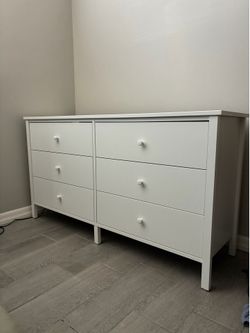 White IKEA Kilberget 6 Drawer Dresser