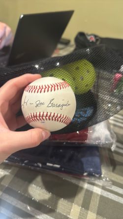 Vintage Baseball signed by Luis Gonzalez and Joe Garagiola