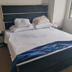 King size bed and king mattress less than 10 month old