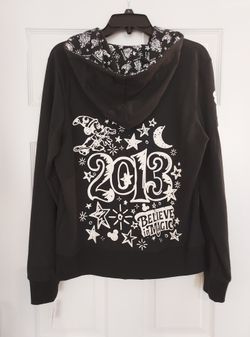 Disney World Sorcerer Mickey Mouse Believe In Magic Zip-Up Jacket With Hood - Released In 2013 - New With Tags
