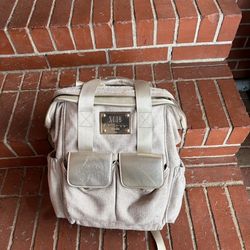 MIB , beige and gold bookbag
