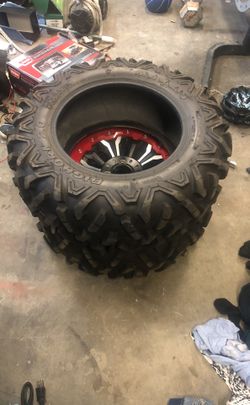 Maxxis big horn 2.0 2 rear 27x11 and 2 front tires 27x9 R14 UTV tires