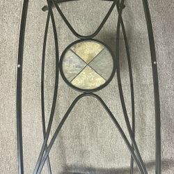 Glass And Metal Coffee Table 