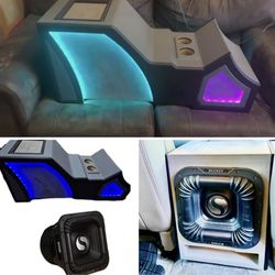 CHEVY GMC TRUCKS CUSTOM CENTER CONSOLE AND POWERFUL KICKER SOLO X 10” subwoofer