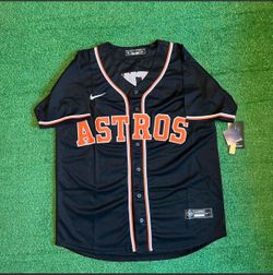 Men's Houston Astros Jose Altuve #27 Nike Fashion Black Out Jersey