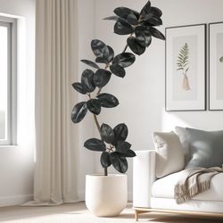 5.2ft Artificial Rubber Tree Faux Plants Indoor Faux Floor Artificial Trees 